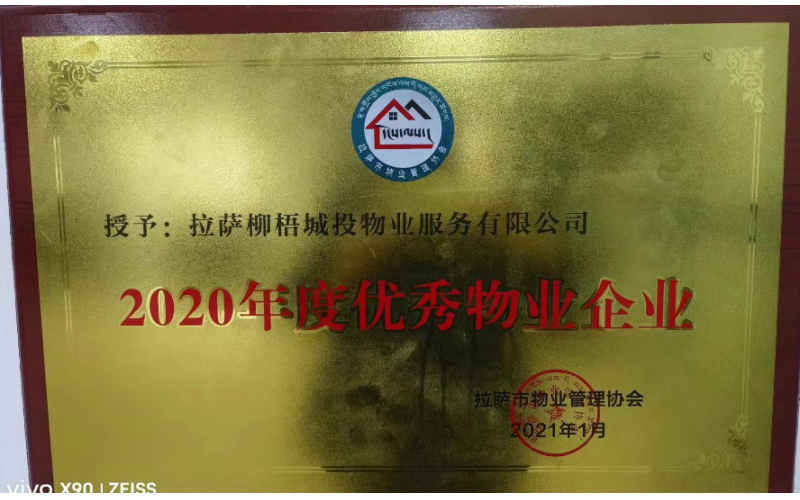 高新物业公司荣获2020年度优秀物业企业